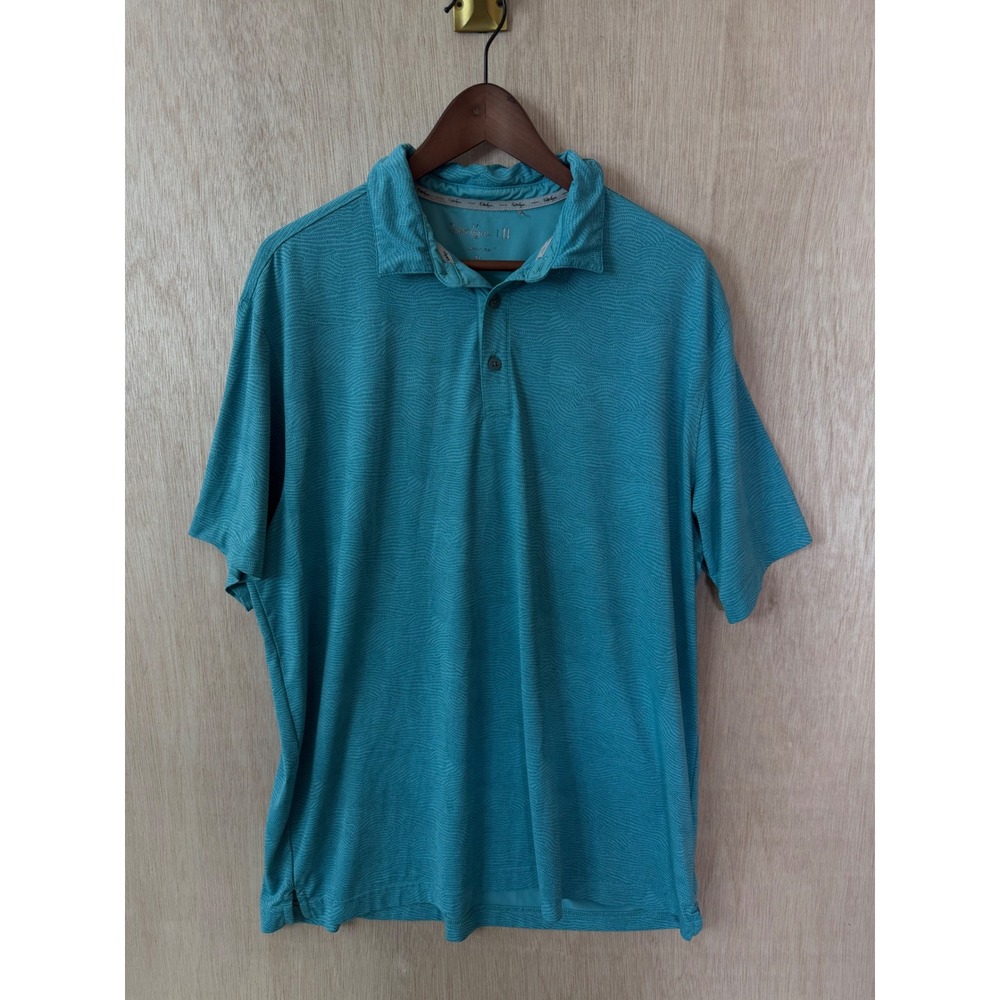 Walter Hagen Mens XL Perfect 11 Golf Polo Shirt Teal Blue Short Sleeve Peru
